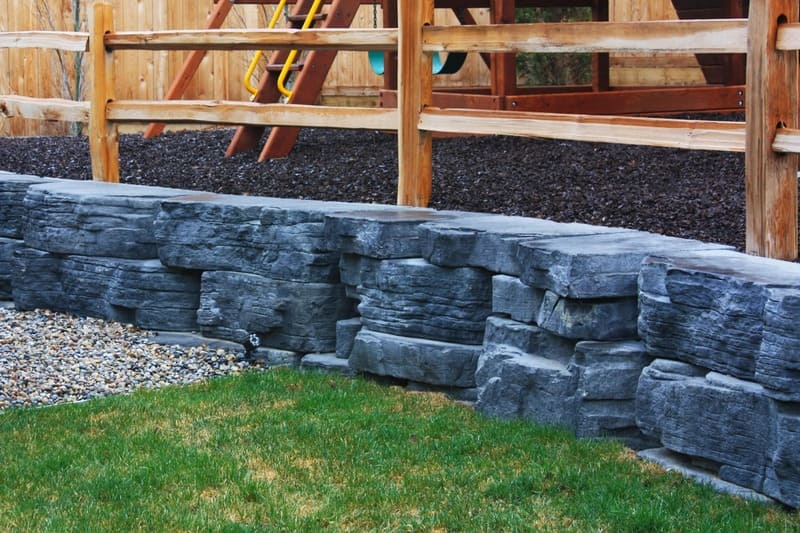 Decorative Stone Retaining Wall