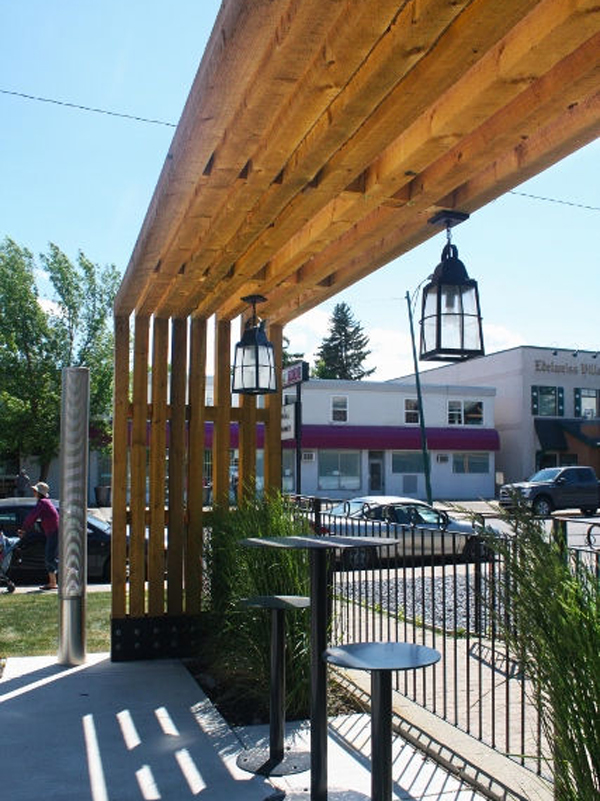 custom gazebo with seating